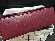 Chanel Flap Bag Gold-tone Metal Lampskin Burgundy A1113 30cm  - 6