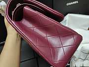 Chanel Flap Bag Gold-tone Metal Lampskin Burgundy A1113 30cm  - 4