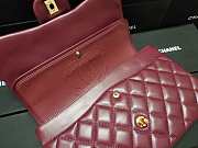 Chanel Flap Bag Gold-tone Metal Lampskin Burgundy A1113 30cm  - 2