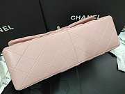 Chanel Flap Bag Silver-tone Metal Lampskin Light Pink A1113 30cm - 6