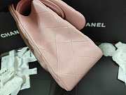 Chanel Flap Bag Silver-tone Metal Lampskin Light Pink A1113 30cm - 4