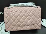 Chanel Flap Bag Silver-tone Metal Lampskin Light Pink A1113 30cm - 2