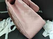 Chanel Flap Bag Gold-tone Metal Lampskin Light Pink A1113 30cm - 3