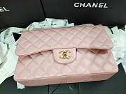 Chanel Flap Bag Gold-tone Metal Lampskin Light Pink A1113 30cm - 4