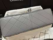 Chanel Flap Bag Gold-tone Metal Lampskin Gray A1113 30cm - 2