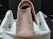 Chanel Flap Bag Silver-tone Metal Grained Leather Light Pink A1113 30cm - 3