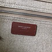 Ysl Rive Gauche Tote Bag In Linen And Leather Beige 4992909 48x36x16cm - 5