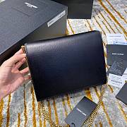 Ysl Cassandra Medium Chain Bag Grained Leather Black 532750 22x16.5x5.5cm - 6