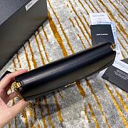 Ysl Cassandra Medium Chain Bag Grained Leather Black 532750 22x16.5x5.5cm - 4