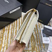 Ysl Cassandra Medium Chain Bag Crocodile Leather Gold-tone Metal White 532750 22x16.5x5.5cm - 4