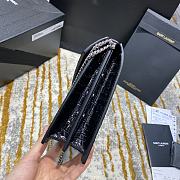 Ysl Cassandra Medium Chain Bag Crocodile Leather Silver-tone Metal Black 532750 22x16.5x5.5cm - 6