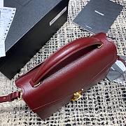 Ysl Cassandra Medium Top Handle Bag Grained Leather Red 623931 24.5x20x11.5cm - 3