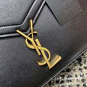 Ysl Cassandra Medium Top Handle Bag Grained Leather Black 623931 24.5x20x11.5cm - 5