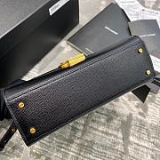 Ysl Cassandra Mini Top Handle Bag Grained Leather Black 623930 20x16x7.5cm - 3