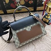 Gucci Padlock Small Top Handle Bag GG Supreme Leather Black 453188 28x19x11cm - 5