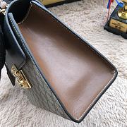 Gucci Padlock Small Top Handle Bag GG Supreme Leather Black 453188 28x19x11cm - 4