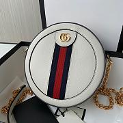 Gucci Ophidia Mini Round Shoulder Bag White 550618 18x18x4.5cm - 1