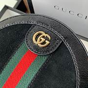 Gucci Ophidia Mini Round Shoulder Bag Black 550618 18x18x4.5cm - 4