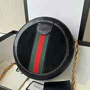 Gucci Ophidia Mini Round Shoulder Bag Black 550618 18x18x4.5cm - 3