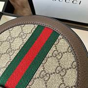 Gucci Ophidia Mini Round Shoulder Bag GG Supreme Canvas 550618 18x18x4.5cm - 2