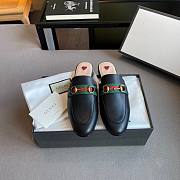 Gucci Women's Princetown Leather Slipper Black 629084  - 1