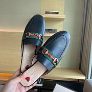 Gucci Women's Princetown Leather Slipper Black 629084  - 3