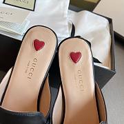 Gucci Women's Princetown Leather Slipper Black 629084  - 5
