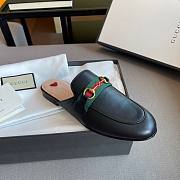 Gucci Women's Princetown Leather Slipper Black 629084  - 4