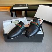 Gucci Women's Princetown Leather Slipper Black 629084  - 6