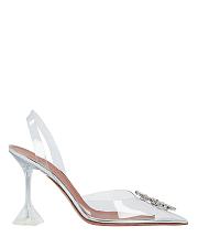 Amina Muaddi Glass Slingback Pumps  - 4