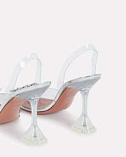 Amina Muaddi Glass Slingback Pumps  - 3
