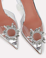 Amina Muaddi Glass Slingback Pumps  - 2
