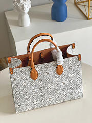 Louis Vuitton Onthego MM Since 1854 Jacquard Ecru/Caramel M59614 35x27x14cm - 3