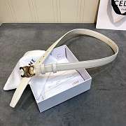 Celine Cowhide Leather Belt White Size 2.5 cm - 2
