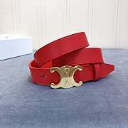 Celine Cowhide Leather Belt Red Size 2.5 cm - 6