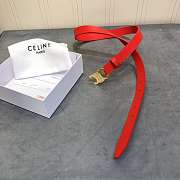 Celine Cowhide Leather Belt Red Size 2.5 cm - 4
