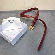 Celine Cowhide Leather Belt Bordeaux Size 2.5 cm - 5