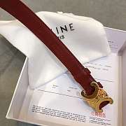 Celine Cowhide Leather Belt Bordeaux Size 2.5 cm - 3