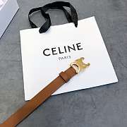 Celine Cowhide Leather Belt Brown Size 2.5 cm - 4