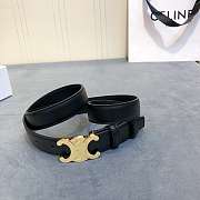 Celine Cowhide Leather Belt Black Size 2.5 cm - 6