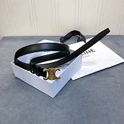 Celine Cowhide Leather Belt Black Size 2.5 cm - 5