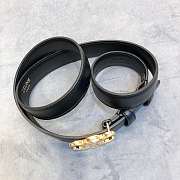 Celine Cowhide Leather Belt Black Size 2.5 cm - 2
