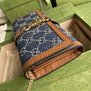 Gucci Jackie 1961 Chain Wallet Denim 652681 19x10x3.5cm - 5