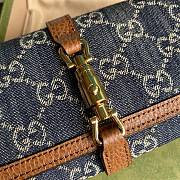 Gucci Jackie 1961 Chain Wallet Denim 652681 19x10x3.5cm - 3