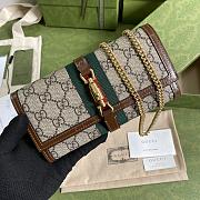 Gucci Jackie 1961 Chain Wallet GG Supreme Canvas 652681 19x10x3.5cm - 5
