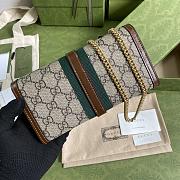 Gucci Jackie 1961 Chain Wallet GG Supreme Canvas 652681 19x10x3.5cm - 3