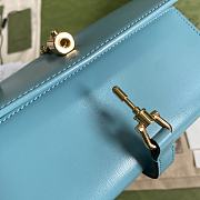 Gucci Jackie 1961 Chain Wallet Blue Leather 652681 19x10x3.5cm - 6