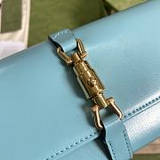 Gucci Jackie 1961 Chain Wallet Blue Leather 652681 19x10x3.5cm - 4