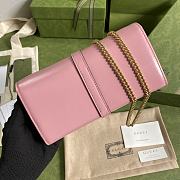 Gucci Jackie 1961 Chain Wallet Pink Leather 652681 19x10x3.5cm - 2