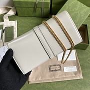 Gucci Jackie 1961 Chain Wallet White Leather 652681 19x10x3.5cm - 2